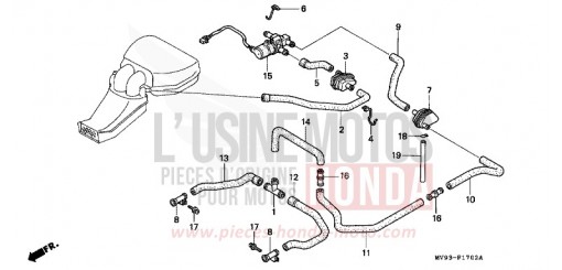 VALVE SOLENOIDE (CBR600FS/3S/T/3T/SET) CBR600FT de 1996